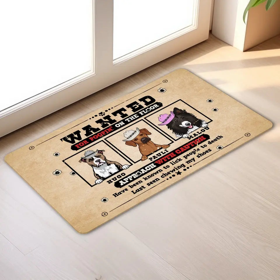 Wanted Doormat - Personalisierte Fußmatte (US Version)